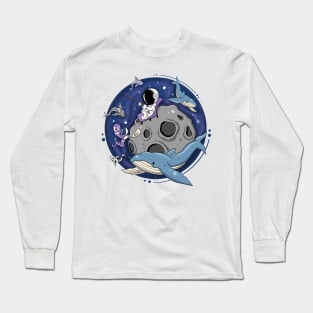 Astronaut Fishing Long Sleeve T-Shirt